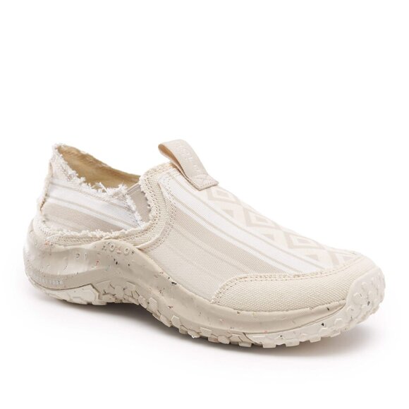Holo Footwear $50 Athena Canvas Slip-On Shoe Whisper White Print Sz 11 NIB! - Picture 1 of 5